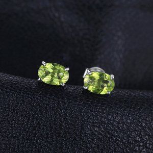 💚 1.78ct Peridot Earrings - 925 Sterling Silver